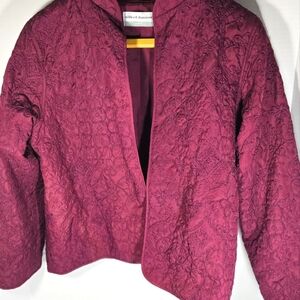 Alfred Dunner 10P Lightweight Quilted Maroon Jacket